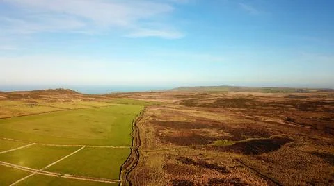 White Downs Settlements Next to Farm Stock Photos