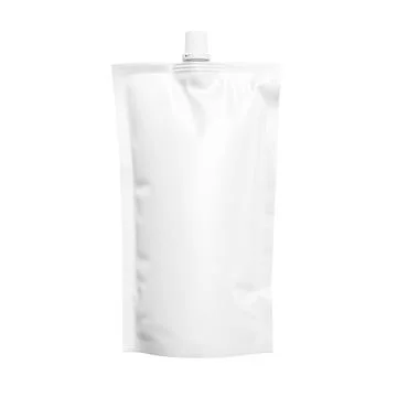 A white doypack packaging isolated on a white background Stock Illustration