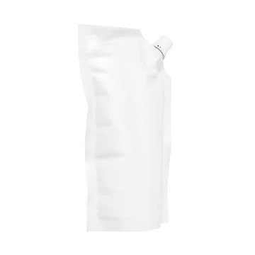 A white doypack packaging isolated on a white background Stock Illustration