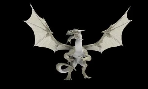 White Dragon Stock Illustration
