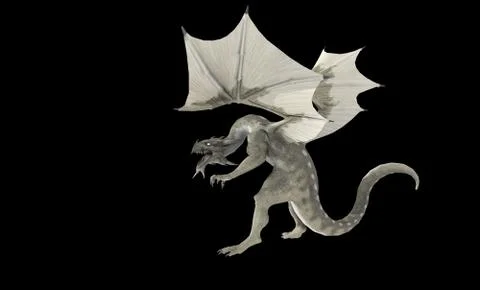 White Dragon Stock Illustration