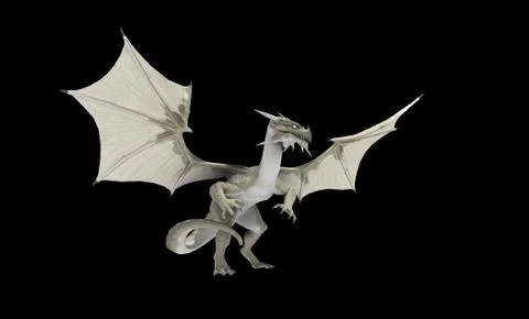 White Dragon 스톡 일러스트