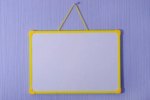 White drawing board on the wall Stock Photos