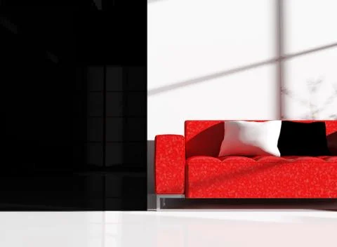 White drawing room Stock Illustration