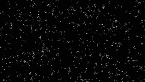 White drawn paths on a black background.Abstract background 3d render. Chaotic Stock Footage 120611707