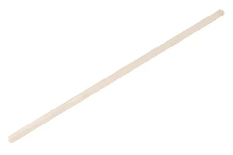 White Drinking Straw on White Background Stock Photos