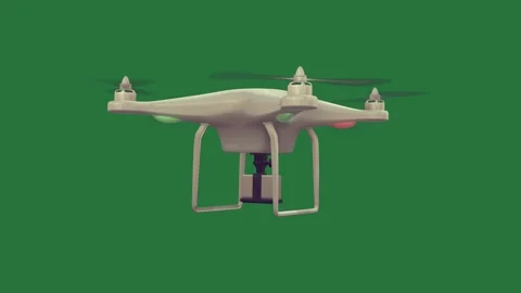 A white drone isolated isolated on green screen background Stock-Footage 336893189