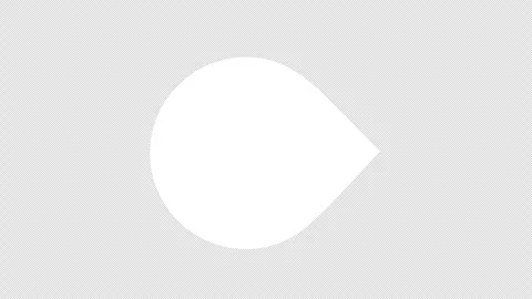 White drop shape icon in the center of screen Stock-Footage 275877114