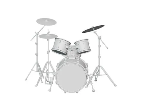 White drum kit Stock Illustration