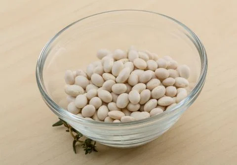 White dry beans Stock Photos