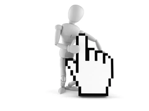 White dummy with cursor Stock Illustration