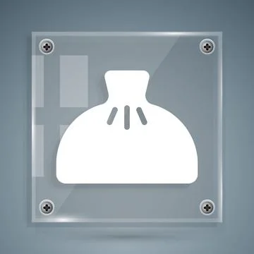 White Dumpling icon isolated on grey background. Traditional chinese dish Stock Illustration