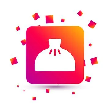 White Dumpling icon isolated on white background. Traditional chinese dish Stock Illustration