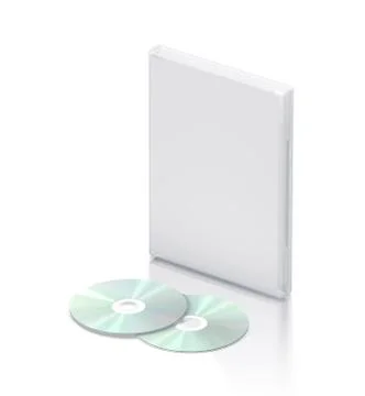 White dvd pack with 2 cd - dvd Stock Illustration
