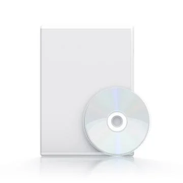 White dvd pack with cd - dvd Illustrazione stock