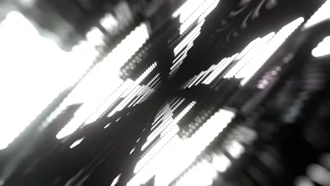 White Dynamic LED Soundwave Motion Background VJ Loop in 4K 動画素材 341669167