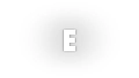 White e icon with shadow isolated on white background. Stock Footage 205586782