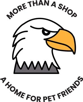 A white eagle with an orange beak and yellow eyes 스톡 일러스트