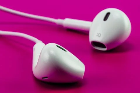 White earphone Stock Photos