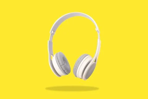 White earphone Foto stock