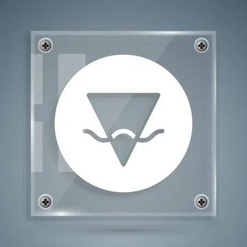 White Earth element of the symbol alchemy icon isolated on grey background... Illustrazione stock