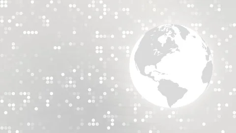 White Earth Globe with Bokeh Light Background Loop. Stock Footage 286775144
