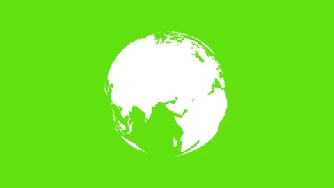 White Earth Globe Green Screen Background Stock Footage 342434855