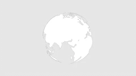 White Earth Globe no baceground Stock Footage 342434818