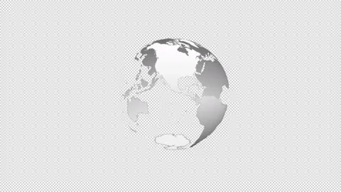 White Earth Loop animation with alpha channel Stock Footage 234324428