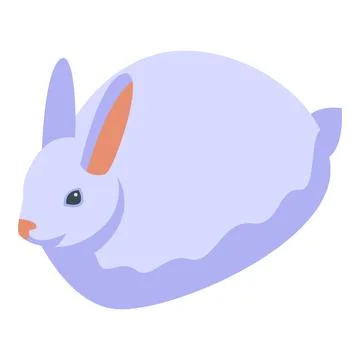 White easter bunny icon isometric vector. Cute rabbit Stock Illustration