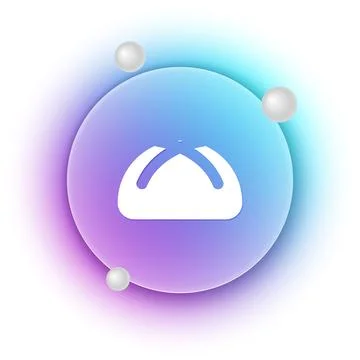 White Easter cake icon isolated on white background. Happy Easter. Blue and.. Stock Illustration