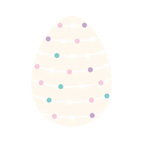 White easter egg with dots Illustrazione stock