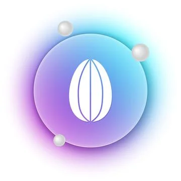 White Easter egg icon isolated on white background. Happy Easter. Blue and .. Stock Illustration