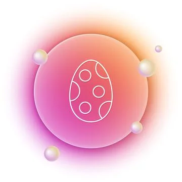 White Easter egg icon isolated on white background. Happy Easter. Orange an.. Illustrazione stock