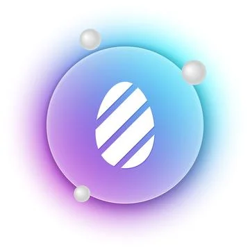 White Easter egg icon isolated on white background. Happy Easter. Blue and .. 스톡 일러스트