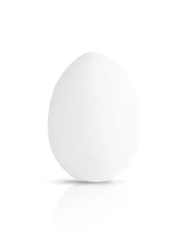 White Easter egg isolated on white. Foto stock