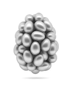 White easter eggs. Stock Illustration