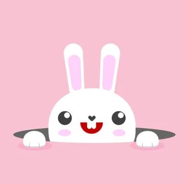 White Easter Rabbit Bunny Stock Illustration