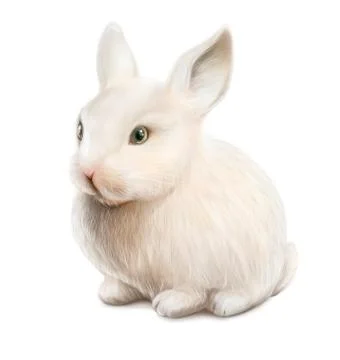 White easter rabbit Stock Illustration