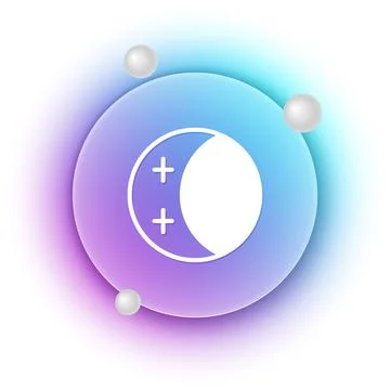 White Eclipse of the sun icon isolated on white background. Total sonar ecl.. Stock Illustration