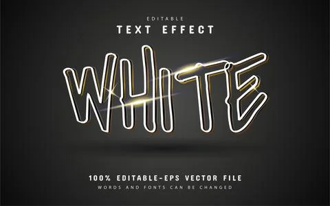 White editable text effect Stock Illustration