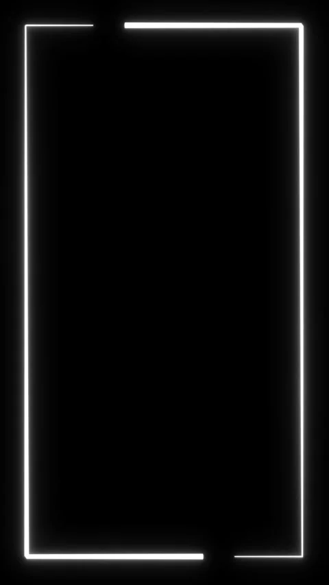White effect neon glowing frame background. repetitive motion animation Video stock 310667586