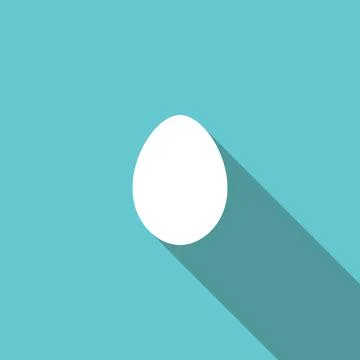 White egg on blue Stock Illustration