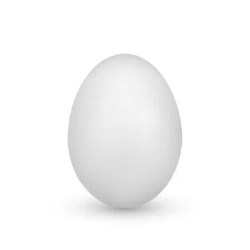 White egg. Chicken egg Easter symbol. Vector illustration isolated on white b Stock Illustration