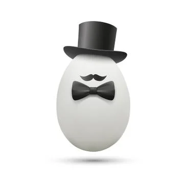White egg in a hat. Stock-Illustration