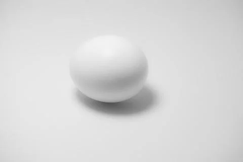 White egg isolated on white background Stock Photos