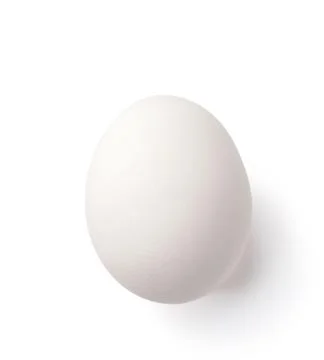 White egg isolated on white with clipping path Stock Photos