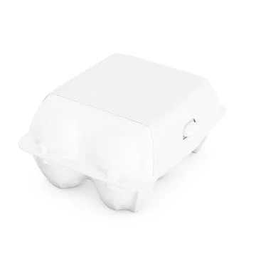 A white egg pack isolated on a blank background Stock Illustration