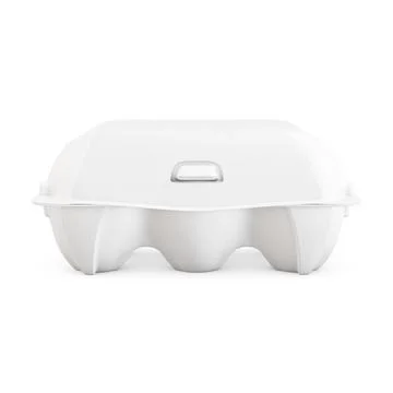 A white egg pack isolated on a blank background Stock Illustration