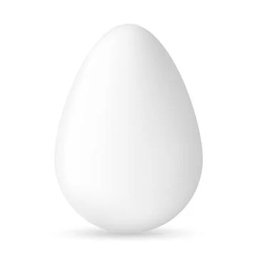 White egg realistic icon Illustrazione stock